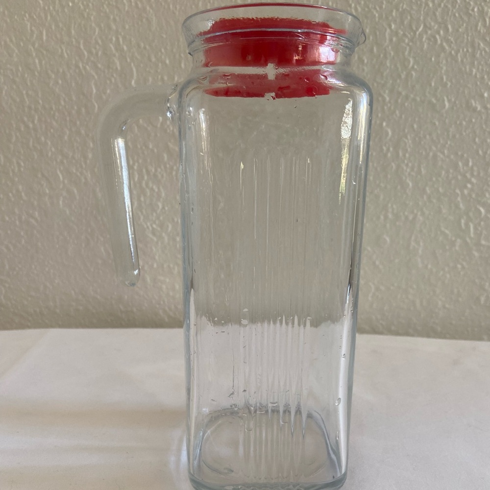 Vintage Pasabahce square pitcher/carafe